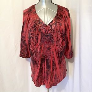 Unity World Wear V Neck Blouse 2X